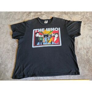 Merch The Who Graphic Tee Men XXL Black Good Bids Farewell Band T-Shirt